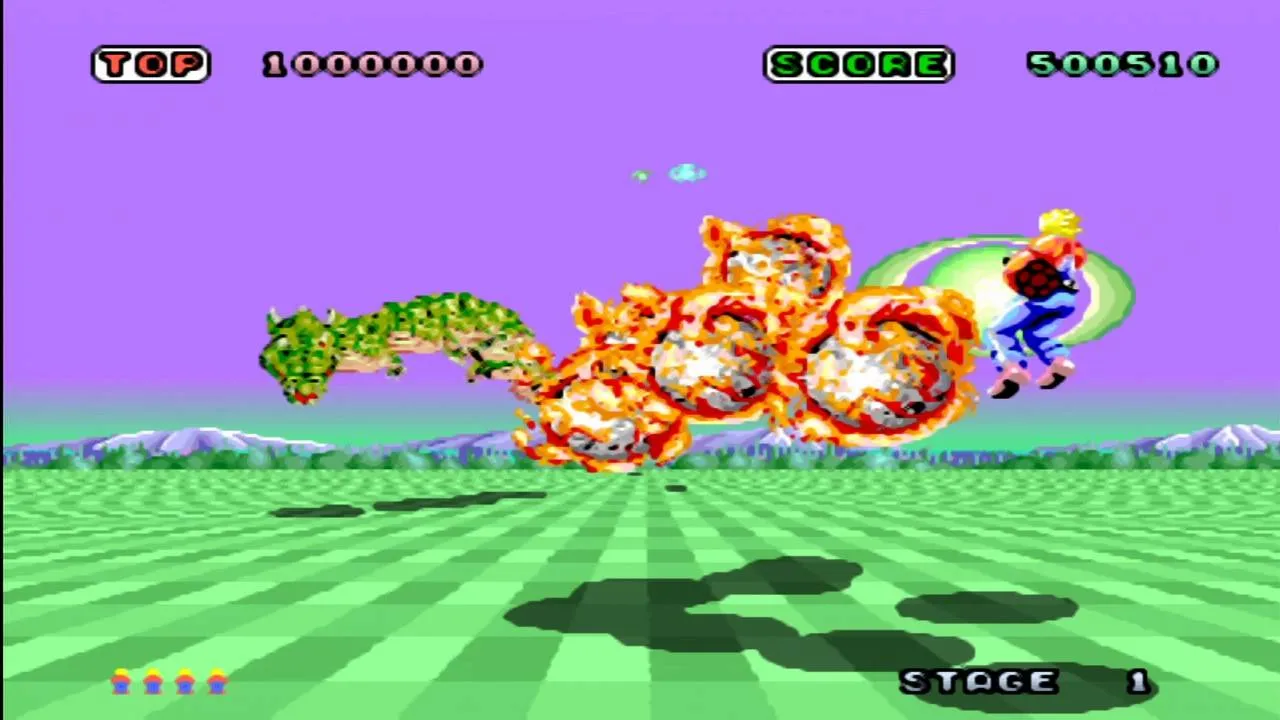 Backdrop artwork for Space Harrier