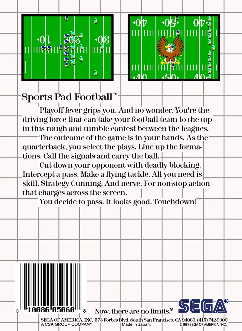 Sports Pad Football box back