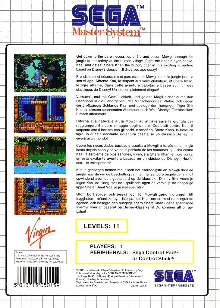 The Jungle Book box back
