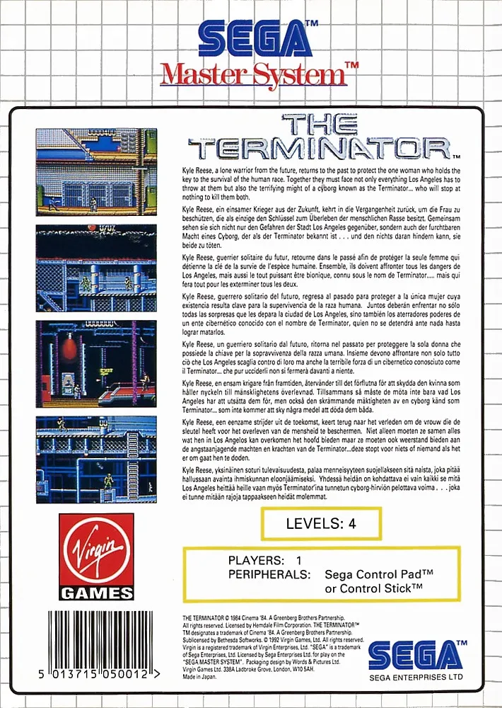 The Terminator box back