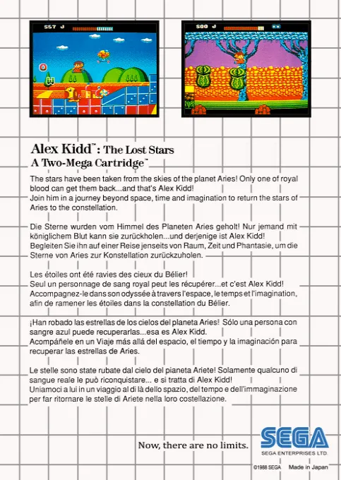 Alex Kidd: The Lost Stars box back