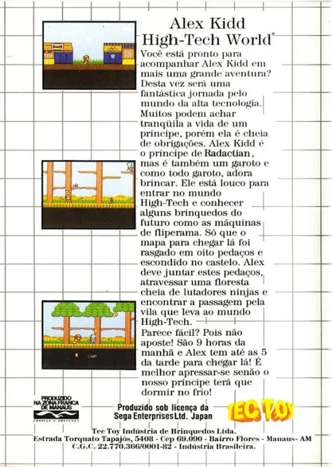 Alex Kidd: High-Tech World box back