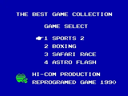 8 in 1 - The Best Game Collection (A) title screen