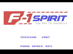 F-1 Spirit - The Way to Formula-1 title screen