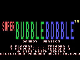 Super Bubble Bobble title screen