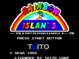 Rainbow Islands title screen