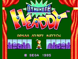 Dynamite Headdy title screen