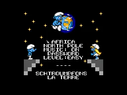 Schtroumpfs Autour du Monde, Les title screen