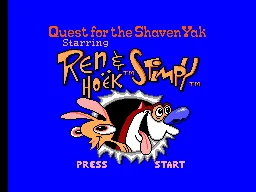 Quest for the Shaven Yak Starring Ren Hoek & Stimpy title screen