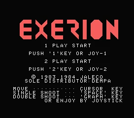 Backdrop artwork for Exerion