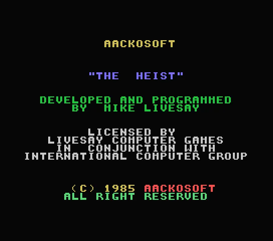 Backdrop artwork for The Heist