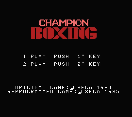 Backdrop artwork for Champion Boxing