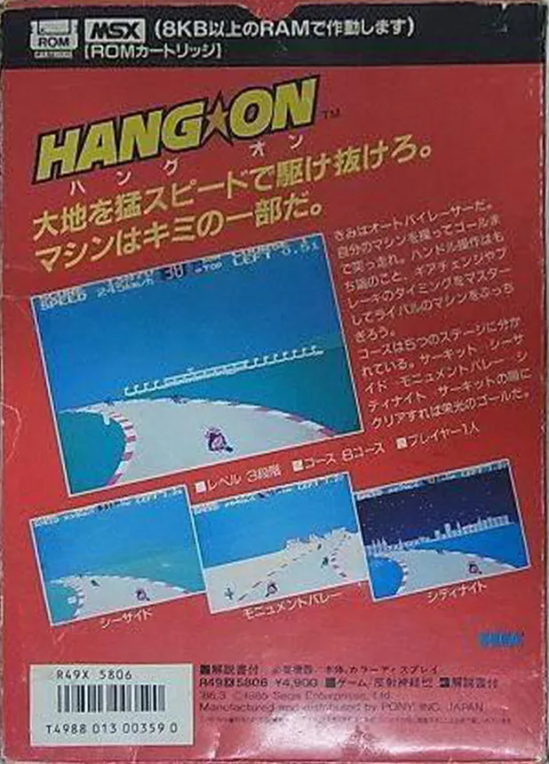 Hang-On box back