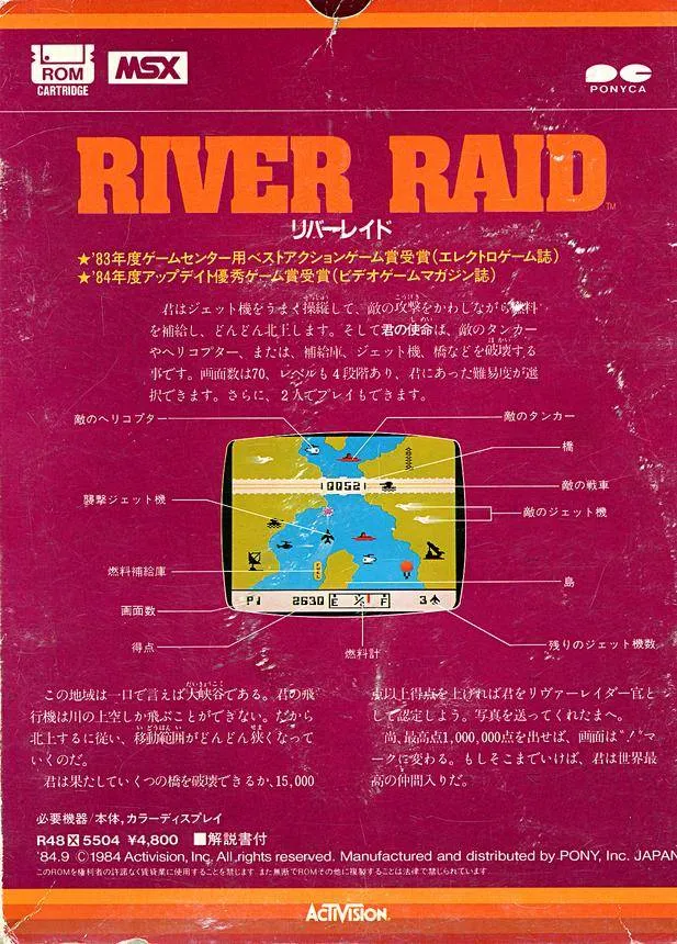 River Raid box back