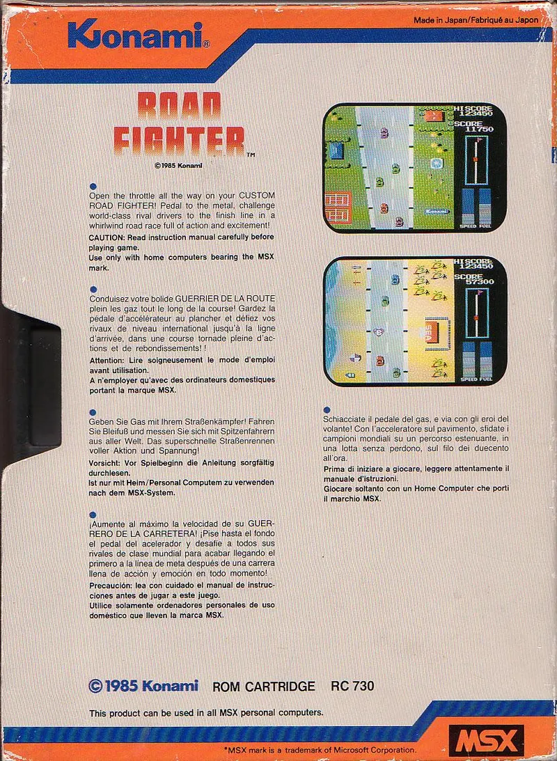 Road Fighter box back