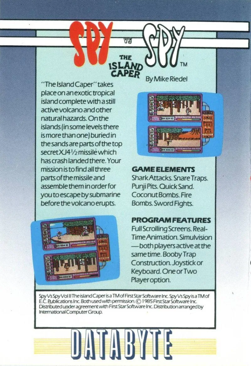 Spy vs Spy II: The Island Caper box back