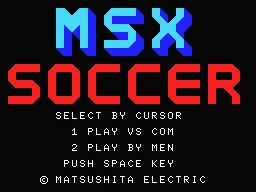 MSX Soccer screenshot