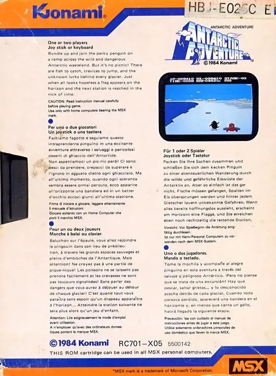 Antarctic Adventure box back