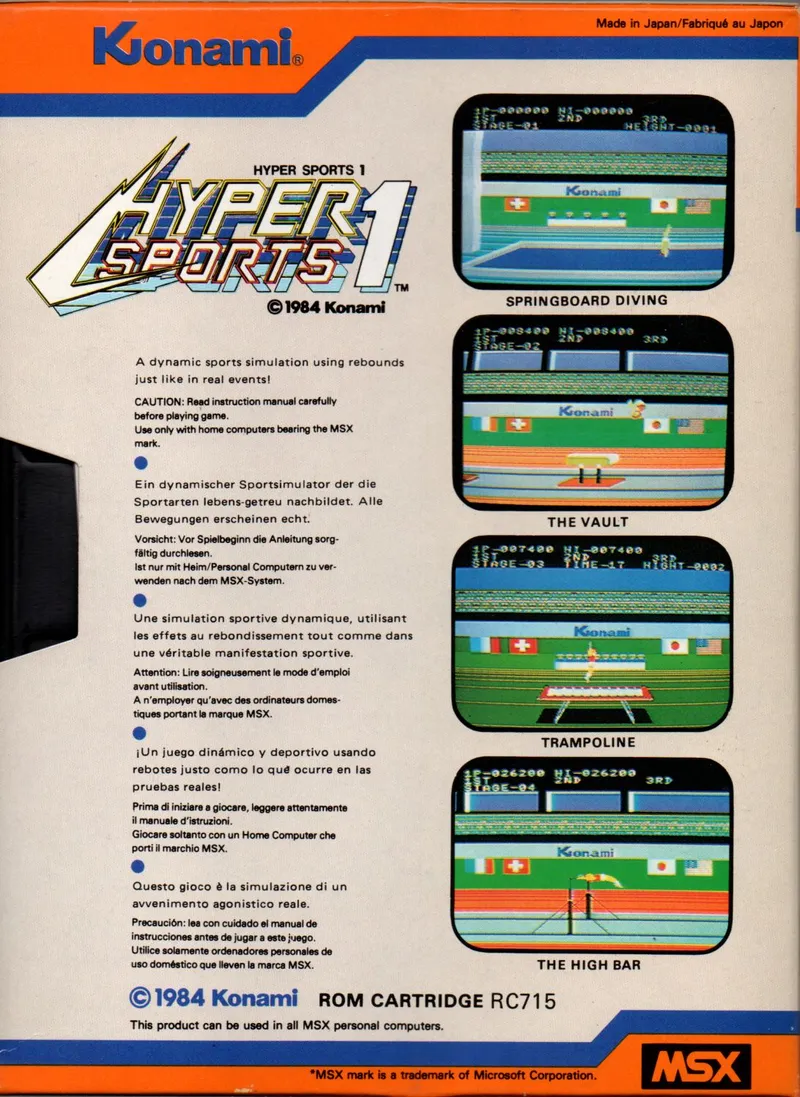Hyper Sports 1 box back