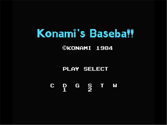 Konami's Baseball screenshot