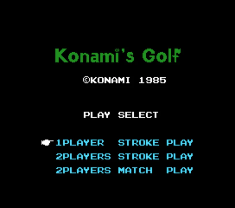 Konami's Golf screenshot