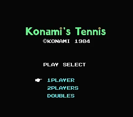 Konami's Tennis screenshot