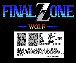 Final Zone Wolf screenshot