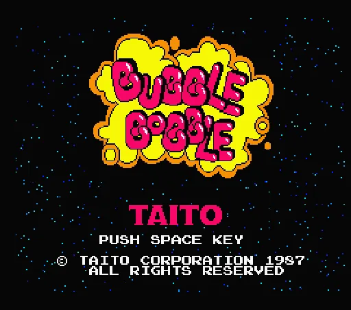 Bubble Bobble title screen