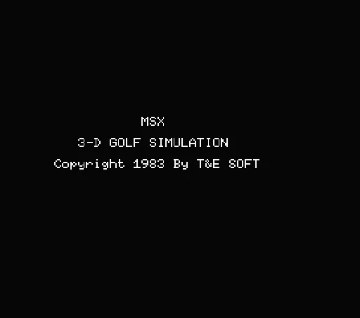 3-D Golf Simulation title screen