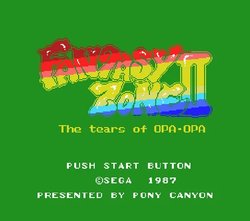 Fantasy Zone II - The Tears of Opa-Opa title screen