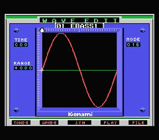 Konami's Synthesizer screenshot