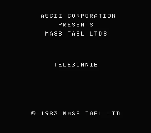 Tele Bunnie title screen