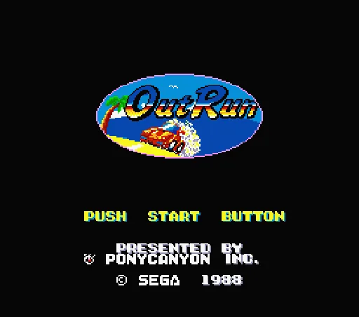 Out Run title screen