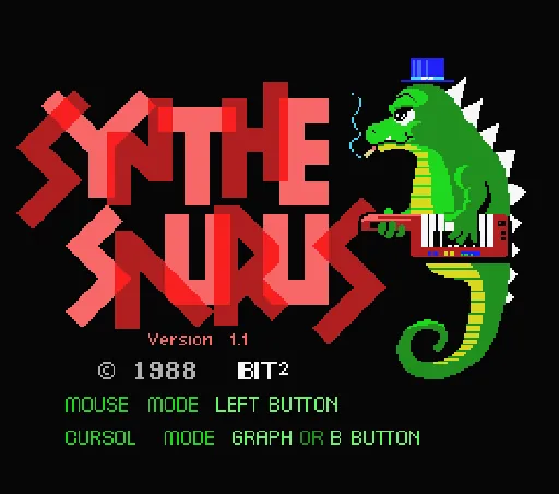 Synthe Saurus title screen
