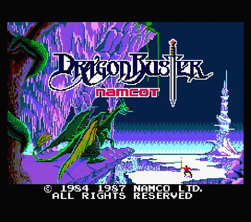 Dragon Buster title screen