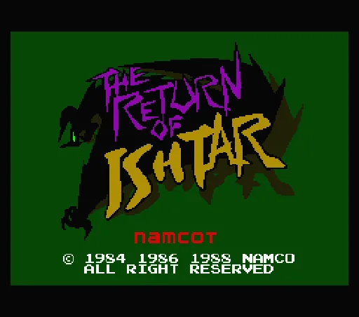 The Return of Ishtar title screen