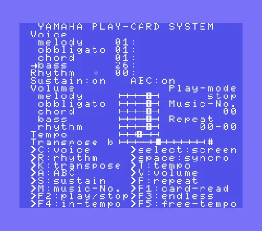 Backdrop artwork for Yamaha Play Card System