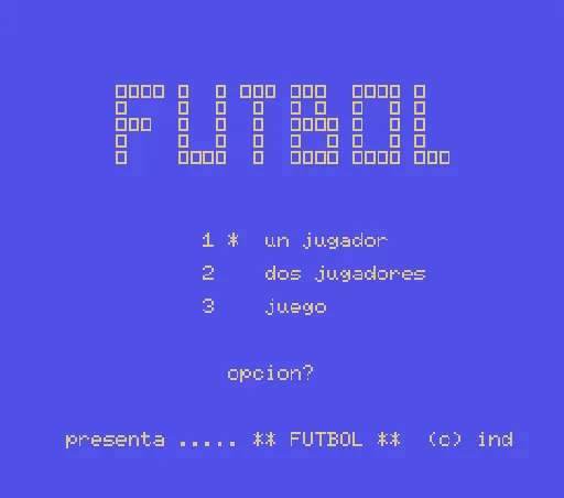 Futbol title screen