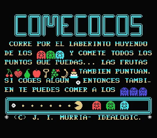Comecocos title screen