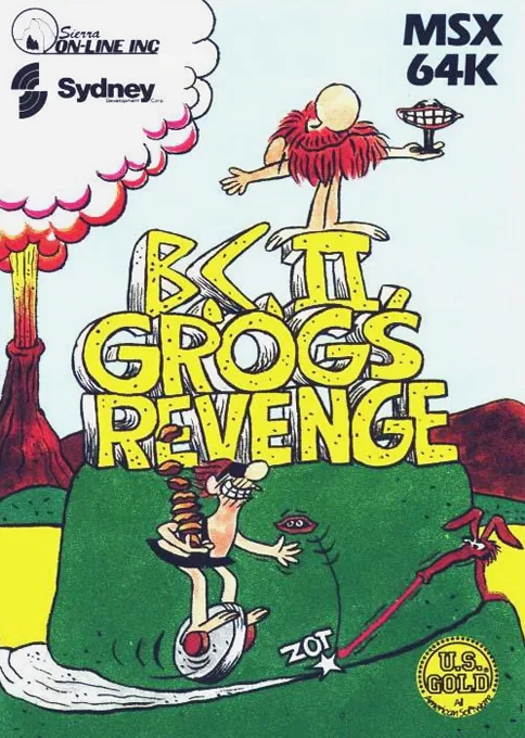 B.C. II: Grog's Revenge cover art for Microsoft MSX