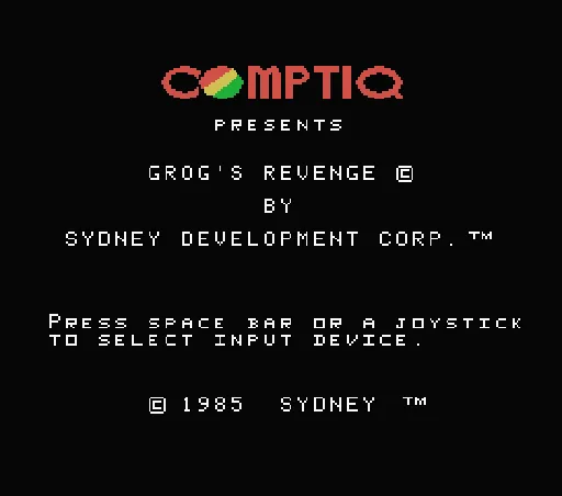 B.C. II: Grog's Revenge title screen