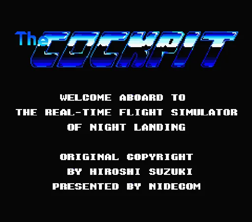 The Cockpit title screen