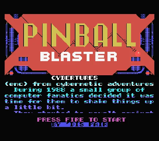 Pinball Blaster title screen