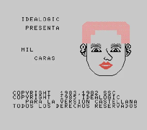 Mil Caras title screen