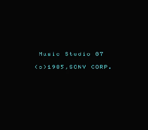 Music Studio G7 title screen