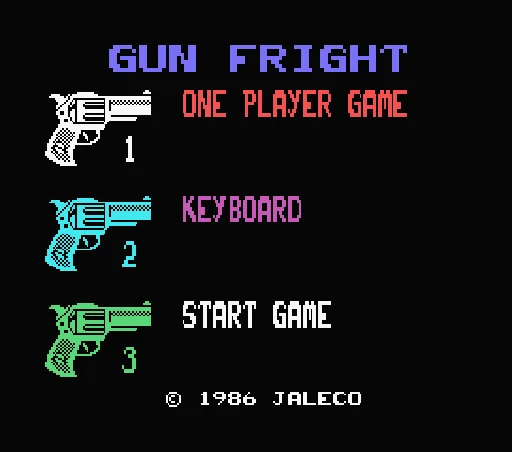 Gun Fright title screen