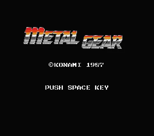 Metal Gear title screen
