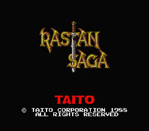 Rastan Saga title screen
