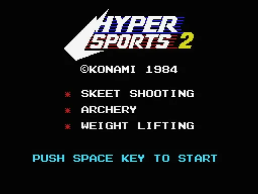 Hyper Sports 2 (Japan) (Wii U Virtual Console) title screen
