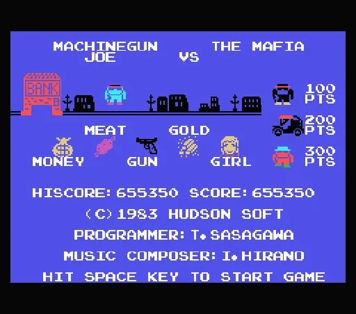 Machinegun Joe vs The Mafia title screen